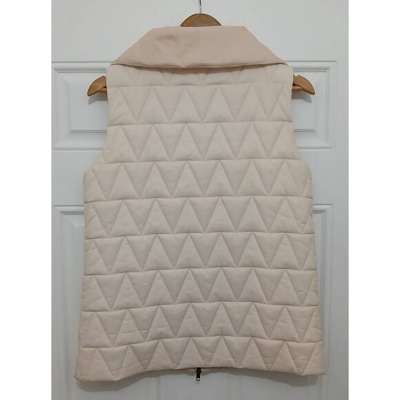 Eileen fisher womens small cream beige lightweight spring fall quilted vest - Picture 5 of 9